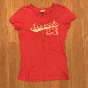 Abercrombie kids coral pink tshirt